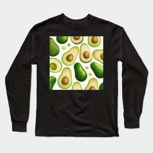 Avocado Pattern Long Sleeve T-Shirt